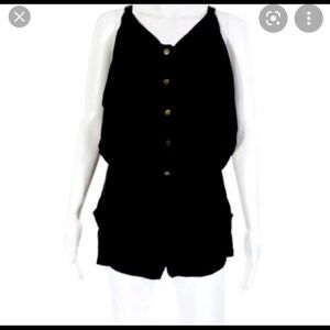 LAILA AZHAR Black Satin Romper